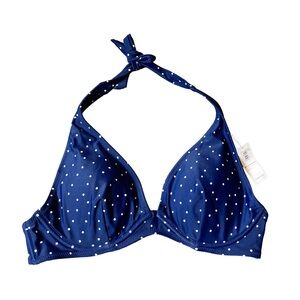 Old Navy Blue Polka Dot Bikini Swim Top
